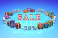 Christmas discounts (dumping,%, percentages, purchase, sale)